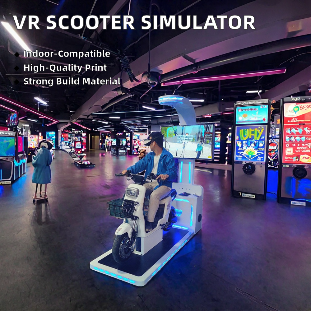 Durable Metal Realistic VR Equipment Scooter Simulator Coin-Operated Educational Airport Safety Training for Home or School