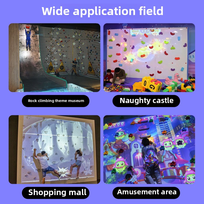 Naughty Fort 3D Interactive AR Game Machine Indoor Metal Light Shadow Ball Smashing Climbing Wall Motion Sensing Schools