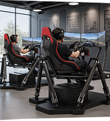 9D VR racing car simulator with dynamic multi-axis motion