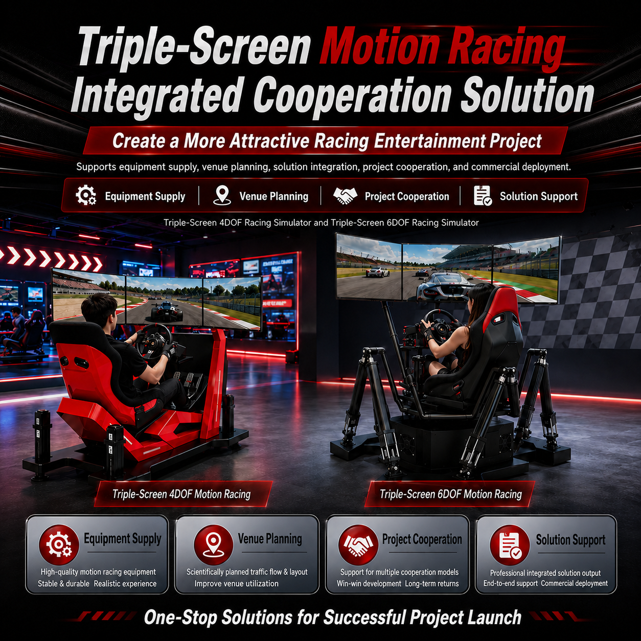 OEM Playseat Indoor Metal Racing Simulator Cockpit with Seat Gaming Chair Indoor Adventure Park Use