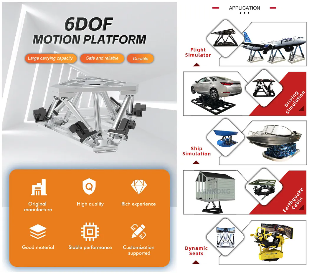Vr Equipment 6Dof Metal Motion Platform Flight/Drive Simulator for Home or Shopping Mall Use