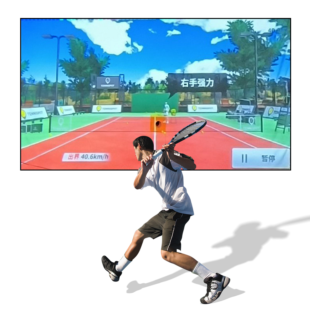 Chuzhuang Indoor Table Tennis Simulator Steel Vr Tennis Business Simulator for Home School Educational & Shopping Mall Use