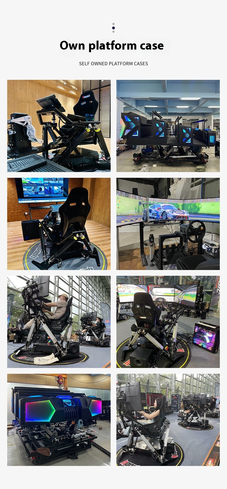 Manufacturer's Indoor 6 Degrees Freedom Motion Platform Swing Test Bench Metal Material for Home Use Vr Equipment Shopping Malls