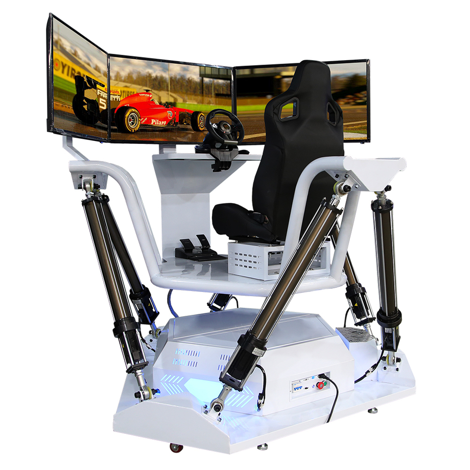 High-Tech 9d 3Dof/6Dof Indoor VR Car Driving Simulator 4D Racing Game Machine Metal Equipment for Shopping Malls