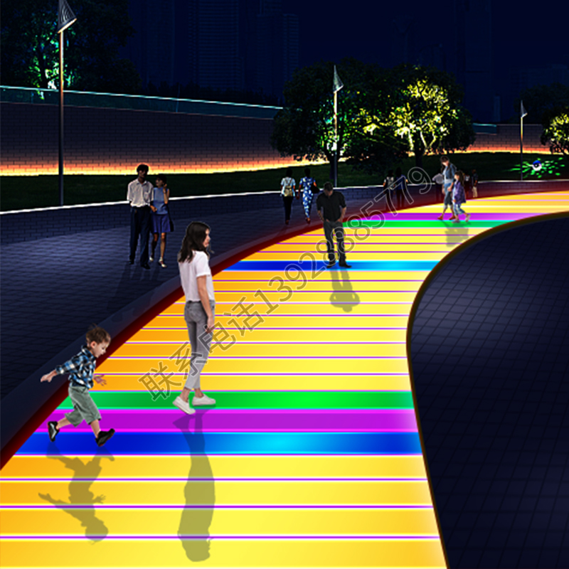 LED Waterproof Outdoor Shopping Mall Square Gravity Inductive Interactive Floor Tile Light-Emitting Interactive Board Game