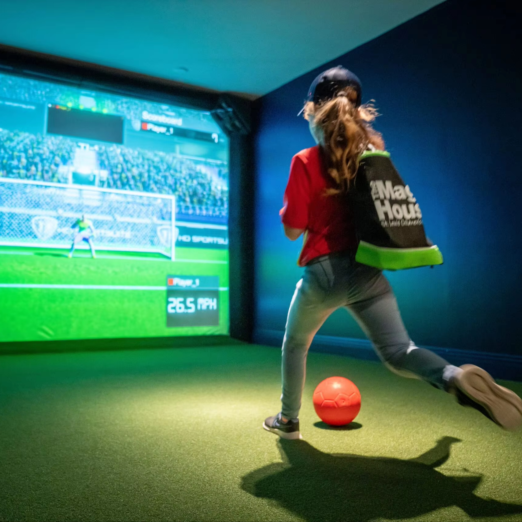 Indoor AR Football Simulator Projector for Home School Mall Entertainment Steel Educational Tool