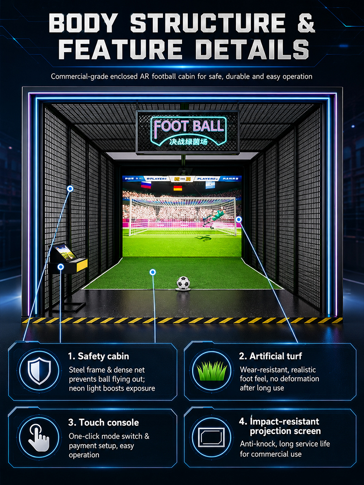 Indoor Ar Interactive Football Sport Games Simulator Kids American Football Simulator