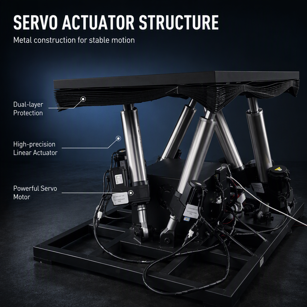 Manufacturer's Indoor 6 Degrees Freedom Motion Platform Swing Test Bench Metal Material for Home Use Vr Equipment Shopping Malls
