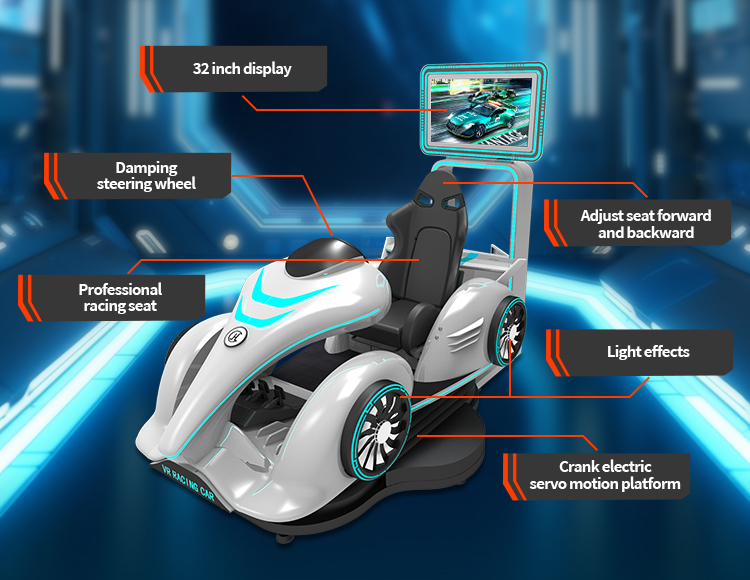 9D VR Indoor Amusement Park F1 Racing Car Simulator Ride Mario Kart Virtual Reality Metal Car Karting Shopping Mall Gaming