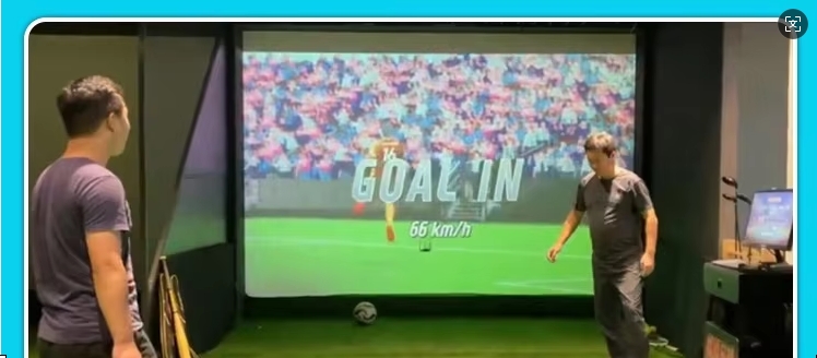 Indoor Football Shooting Simulator Interactive Football Simulator and Ball Launcher Football Training Simulator