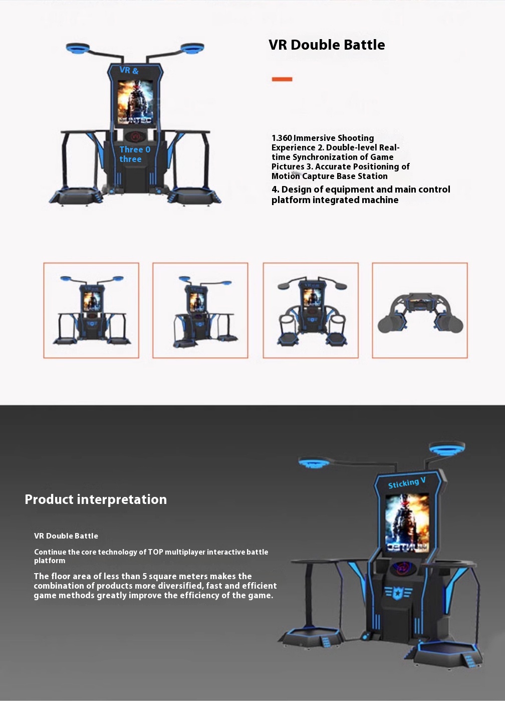 Infrared Laser Guns with Vibration 2-Player Sound & Light Projection Fighting Games Vr Equipment for Home or Shopping Mall Use