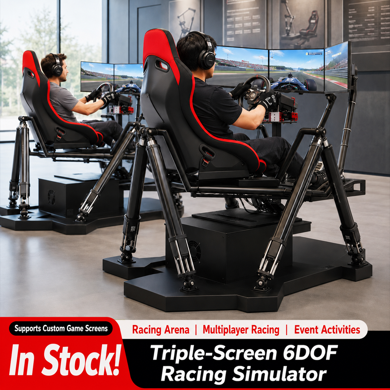 OEM Playseat Indoor Metal Racing Simulator Cockpit with Seat Gaming Chair Indoor Adventure Park Use