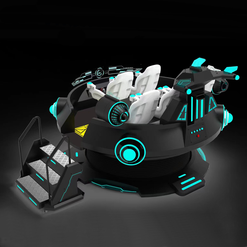 9D Metaverse Theater Virtual Reality Arcade Game Machine VR Flying Saucer Rotating Somatosensory Spaceship Vr Magic Flying ufo