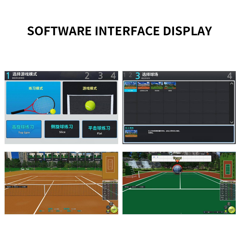 Chuzhuang Indoor Table Tennis Simulator Steel Vr Tennis Business Simulator for Home School Educational & Shopping Mall Use