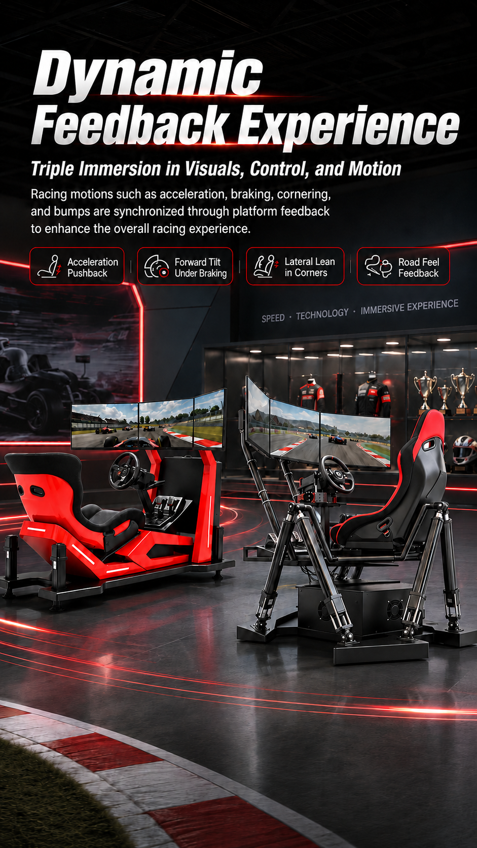 3D Virtual Reality VR Racing Simulator Six-Axis Dynamic Traffic 360-Degree Vr Equipment Playground Indoor Home Shopping Mall