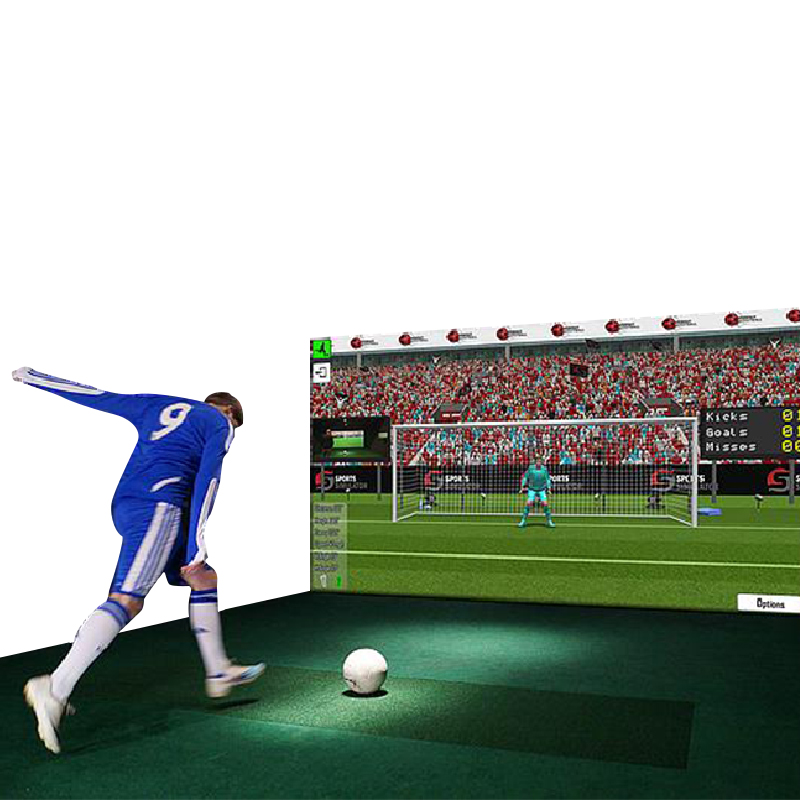 Naughty Castle Smart Football Game System Somatosensory Wall AR Penalty Kick Software Interactive Floor Projection Wooden Foam