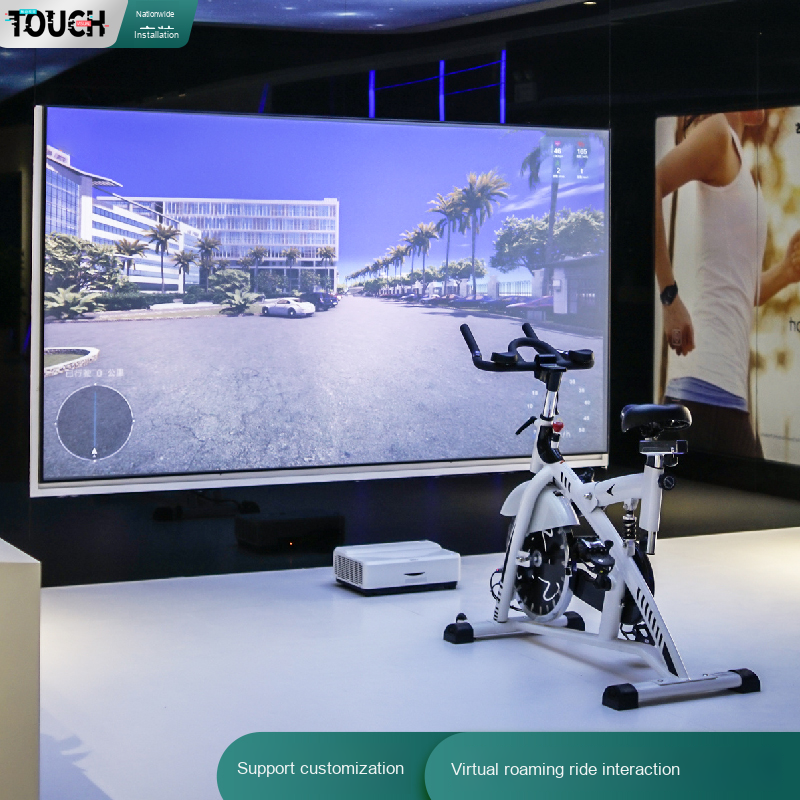 Immersion Virtual Racing 3D Projection Cycling Gym Real-Life Digital Outdoor Gym Vr Equipment for Home School Daycare Use