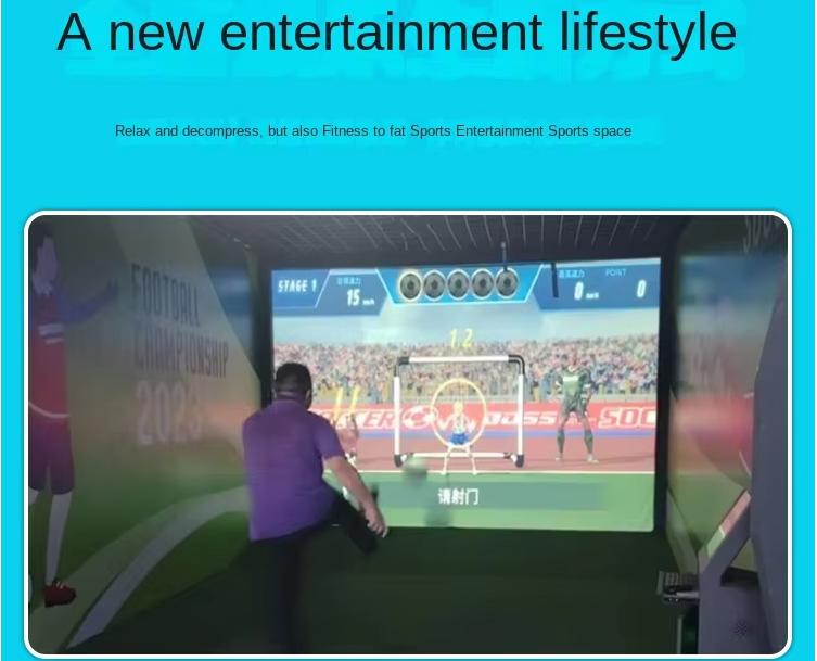 Indoor Football Shooting Simulator Interactive Football Simulator and Ball Launcher Football Training Simulator