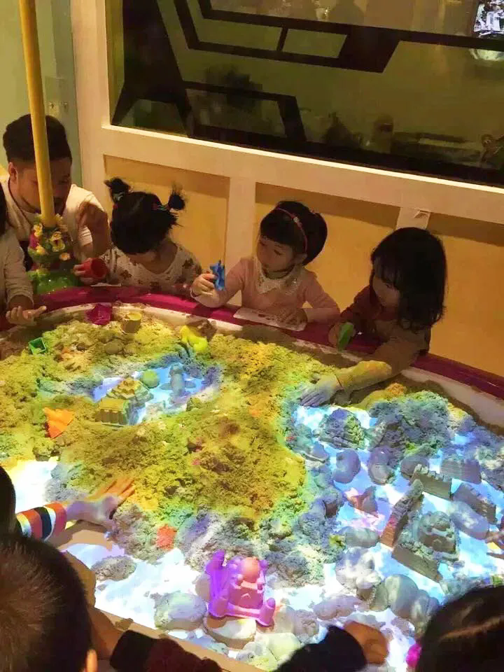 3D Interactive Indoor/Outdoor AR Magic Sand and Water Table Oasis Mini Art Sand Table with Moving Sand for School