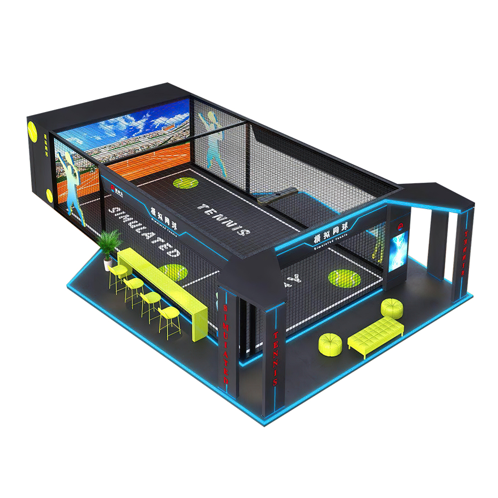 Interactive Indoor Fiberglass Metal Plastic Padel and Tennis Simulator Games From Trusted Supplier