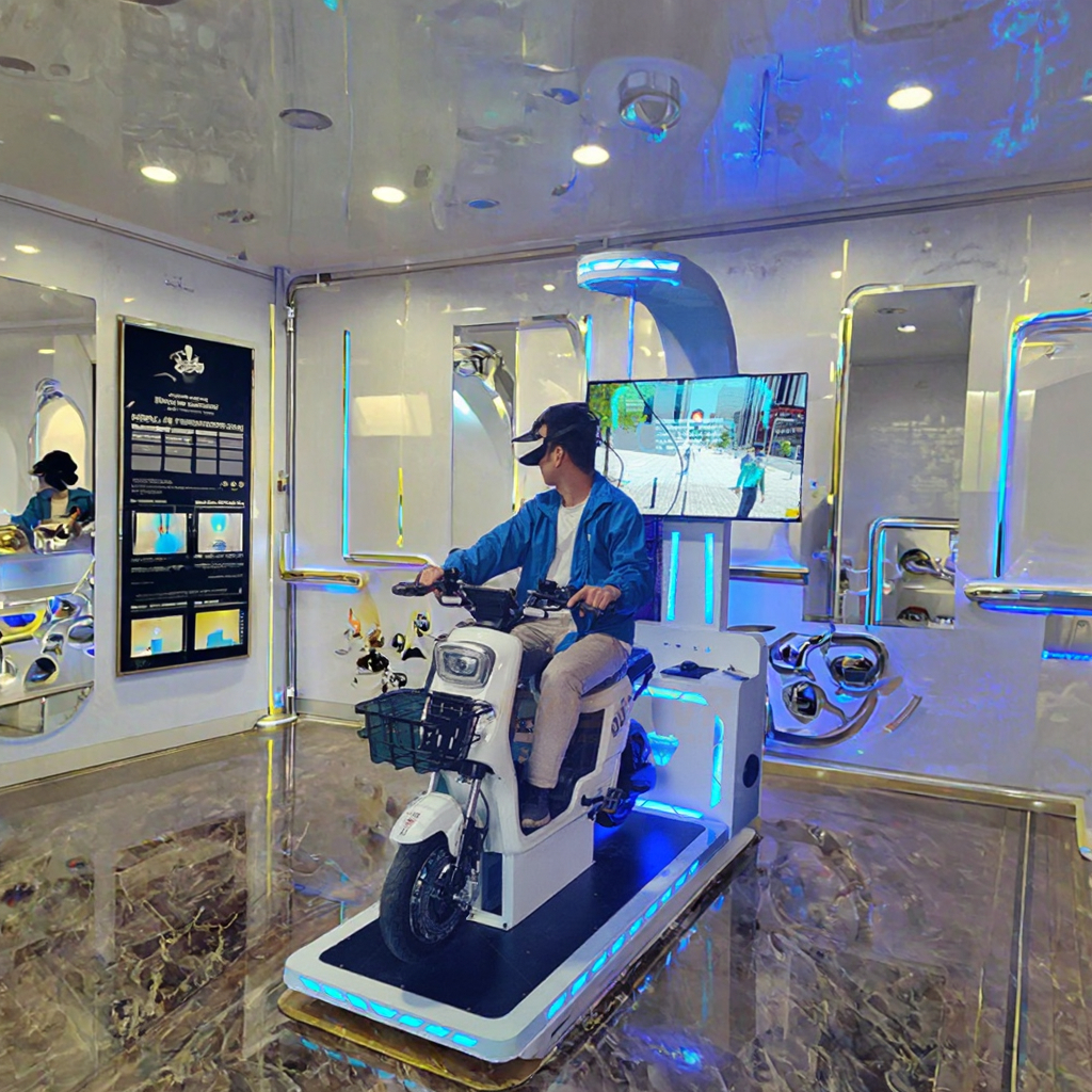 Durable Metal Realistic VR Equipment Scooter Simulator Coin-Operated Educational Airport Safety Training for Home or School