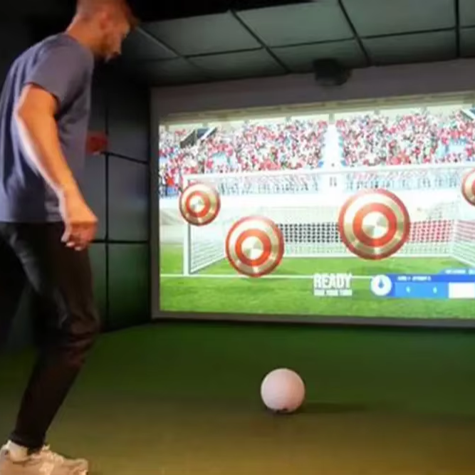 Most Popular Footballs Racing Simulator Soccer Goals Games Interactive Projection Indoor Playground Vr Game Tennis Simulator