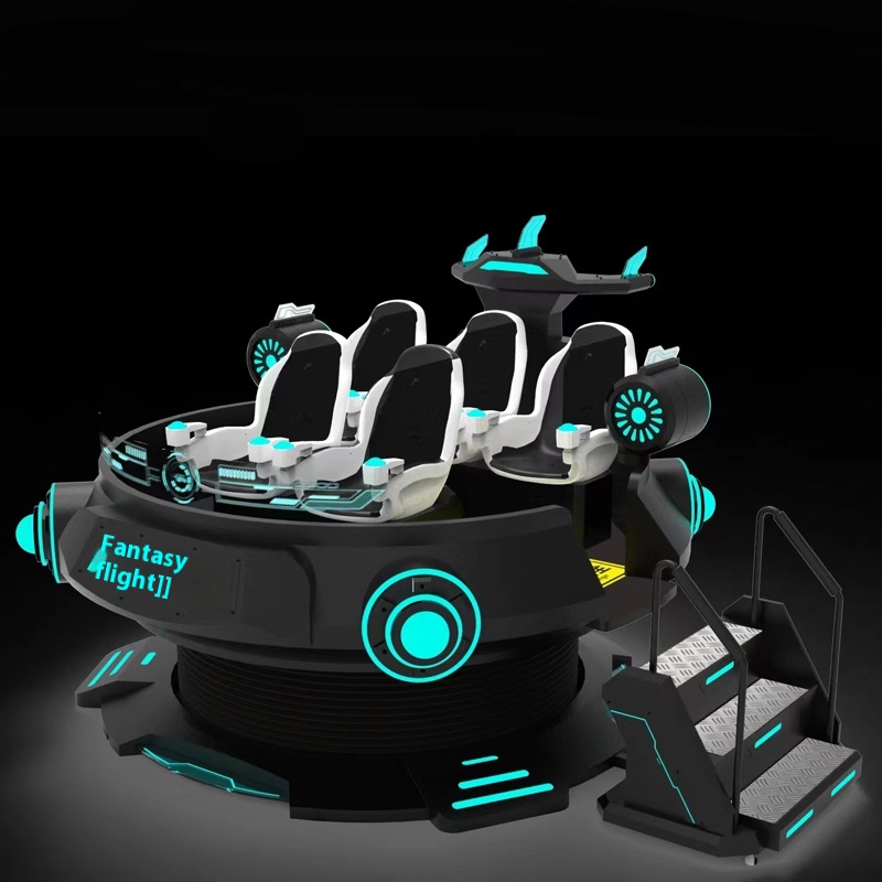 9D Metaverse Theater Virtual Reality Arcade Game Machine VR Flying Saucer Rotating Somatosensory Spaceship Vr Magic Flying ufo
