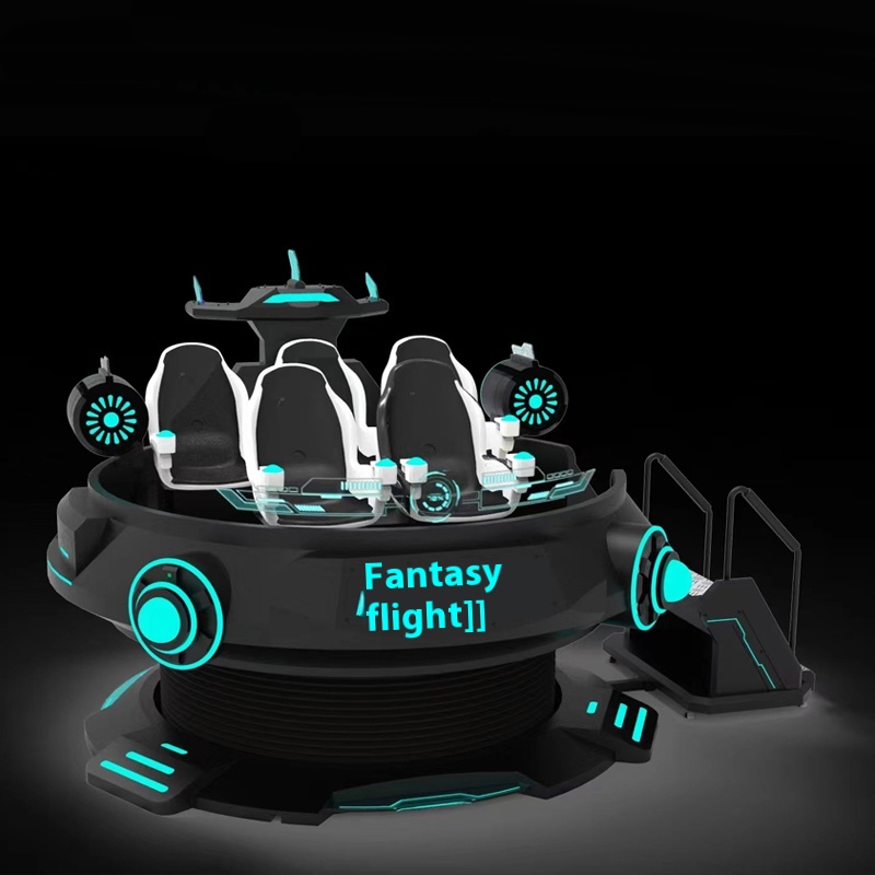 9D Metaverse Theater Virtual Reality Arcade Game Machine VR Flying Saucer Rotating Somatosensory Spaceship Vr Magic Flying ufo