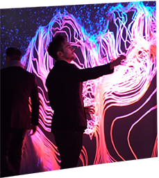 Interactive holographic HoloBox display with AI digital human