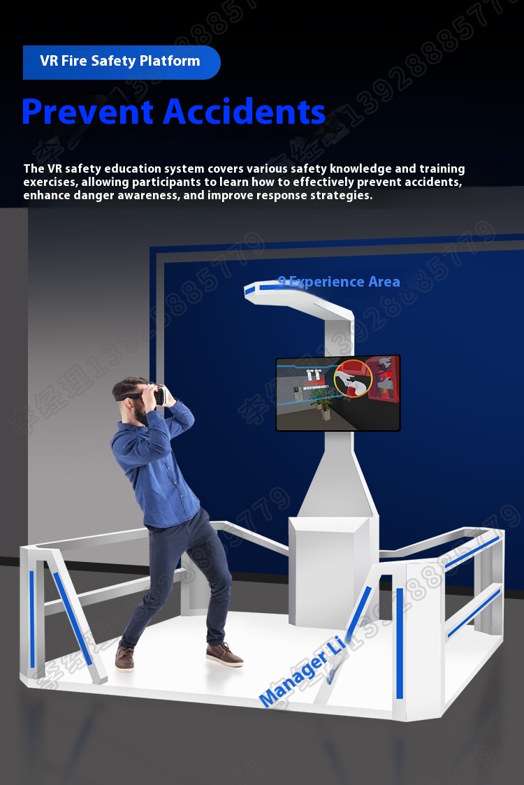 VR Construction Site Emergency Safety Education  Dynamic Interactive Drill Hall VR Equipment Vr Games Walking Platform